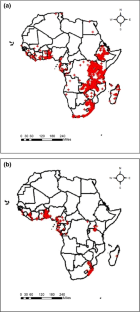 Disturbance is an important predictor of the distribution of Lantana camara and Chromolaena odorata in Africa  